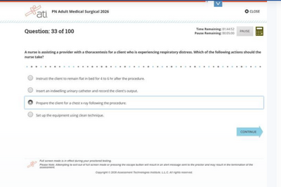 ATI Actual Exam Question PN Adult Med Surge 2026 Edition