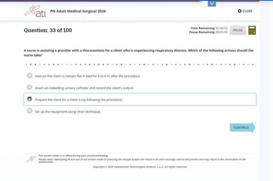 ATI Actual Exam Question PN Adult Med Surge 2026 Edition