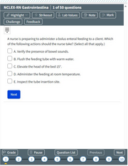Gastrointestina-NCLEX RN Exam Prep 50 questions