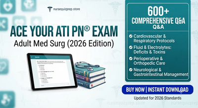 ATI Adult Med Surg (2026) comprehensive questions and verified detailed solutions -231 Questions