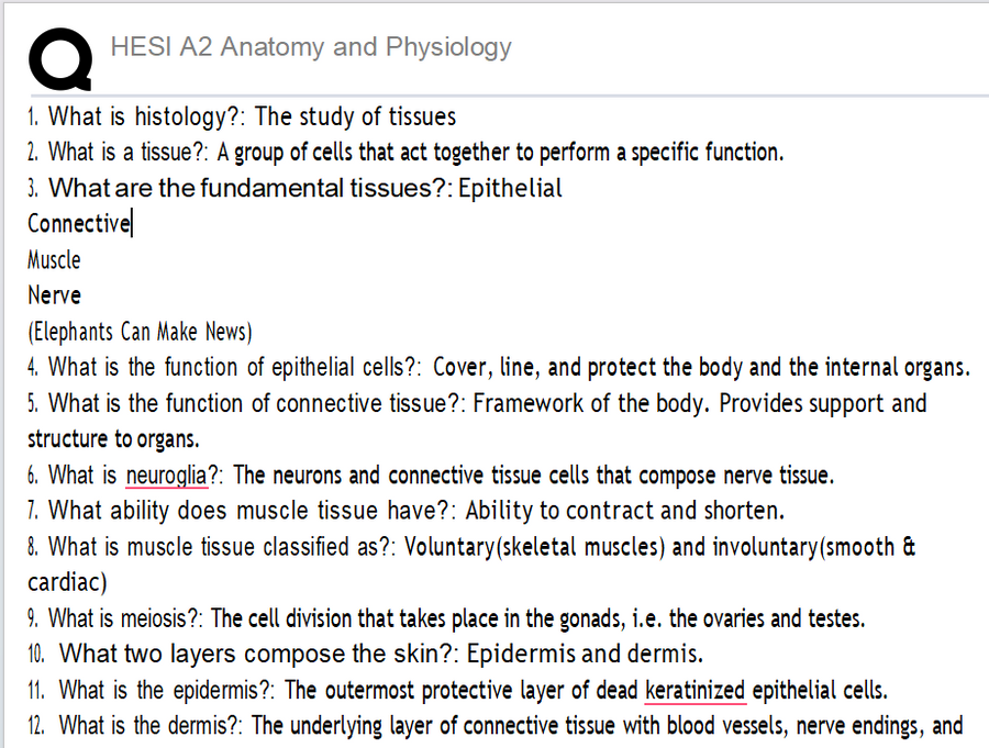 Q&A: HESI A2 Anatomy and Physiology 200 Questions 2026-27