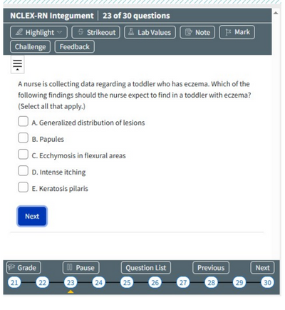 Integument-ATI NCLEX RN Exam Prep 30 Questions