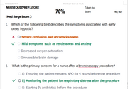 (Q&A) Med Surge Exam3 62 Questions