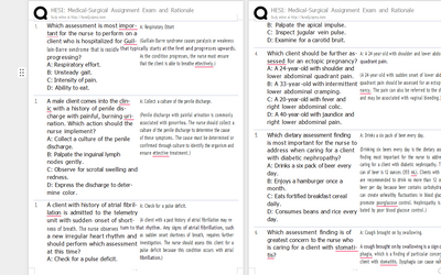(Q&A) HESI Medical-Surgical Assignment Exam and Rationale 132 Questions Quizlet