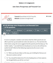 ATI NCLEX-RN Ante-Intra-Postpartum and Neonatal Care 36 Prep Questions