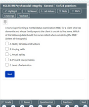 ATI NCLEX-RN Psychosocial Integrity - General-23 Prep Questions