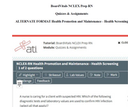 ATI NCLEX-RN Prep Health Promotion and Maintenance General  122 Questions