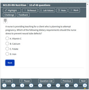 Nutrition-ATI NCLEX RN Exam Prep 48 questions