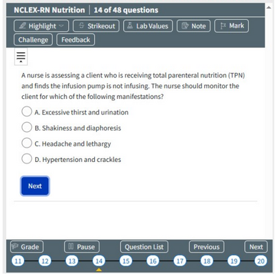 Nutrition-ATI NCLEX RN Exam Prep 48 questions