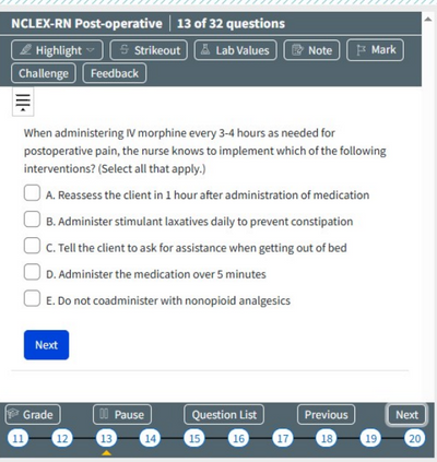 Post-operative-ATI NCLEX RN Exam Prep