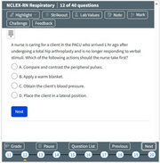 Respiratory-ATI NCLEX RN Exam Prep 40 Questions