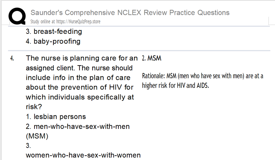 Saunder's Comprehensive NCLEX Review Practice Questions