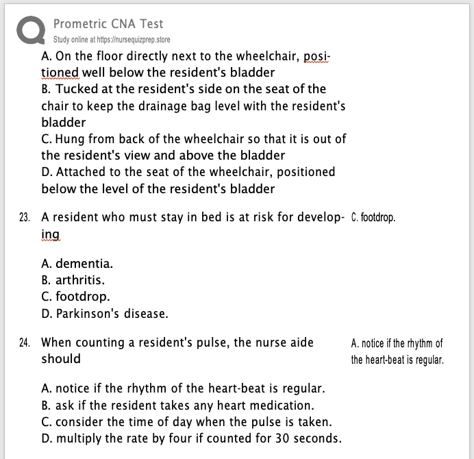 (New) Prometric CNA Test – December 2026 Practice 50 Questions