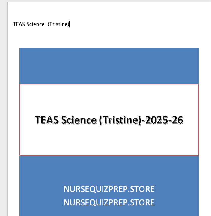 (New Q&A) TRISTINE – TEAS PRACTICE | QUIZLET 2026 – 225 QUESTIONS