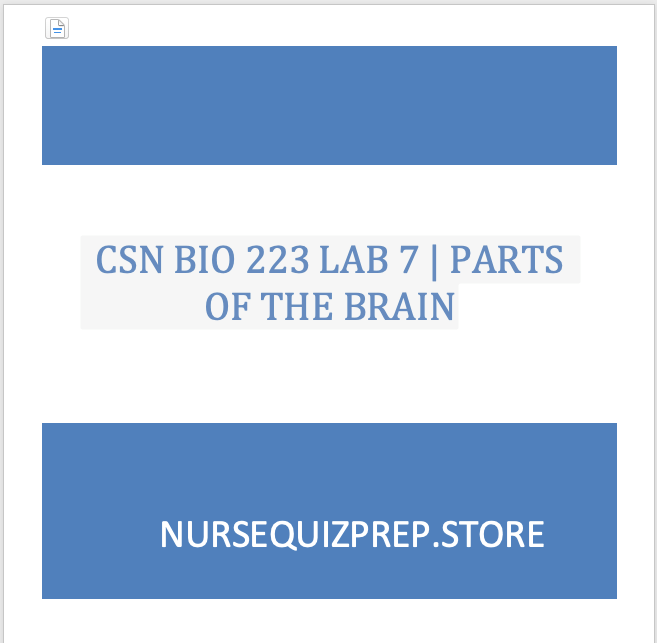 New Version: Anatomy and Physiology: Parts of the Brain Q&A 2026
